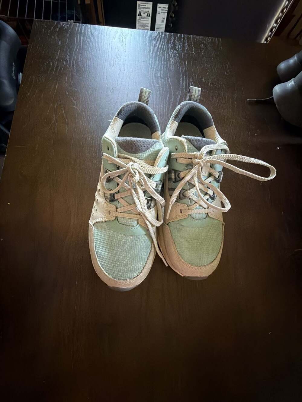 LL Bean Walking Shoes Size 7.5 Green Gray Fitness Sneakers